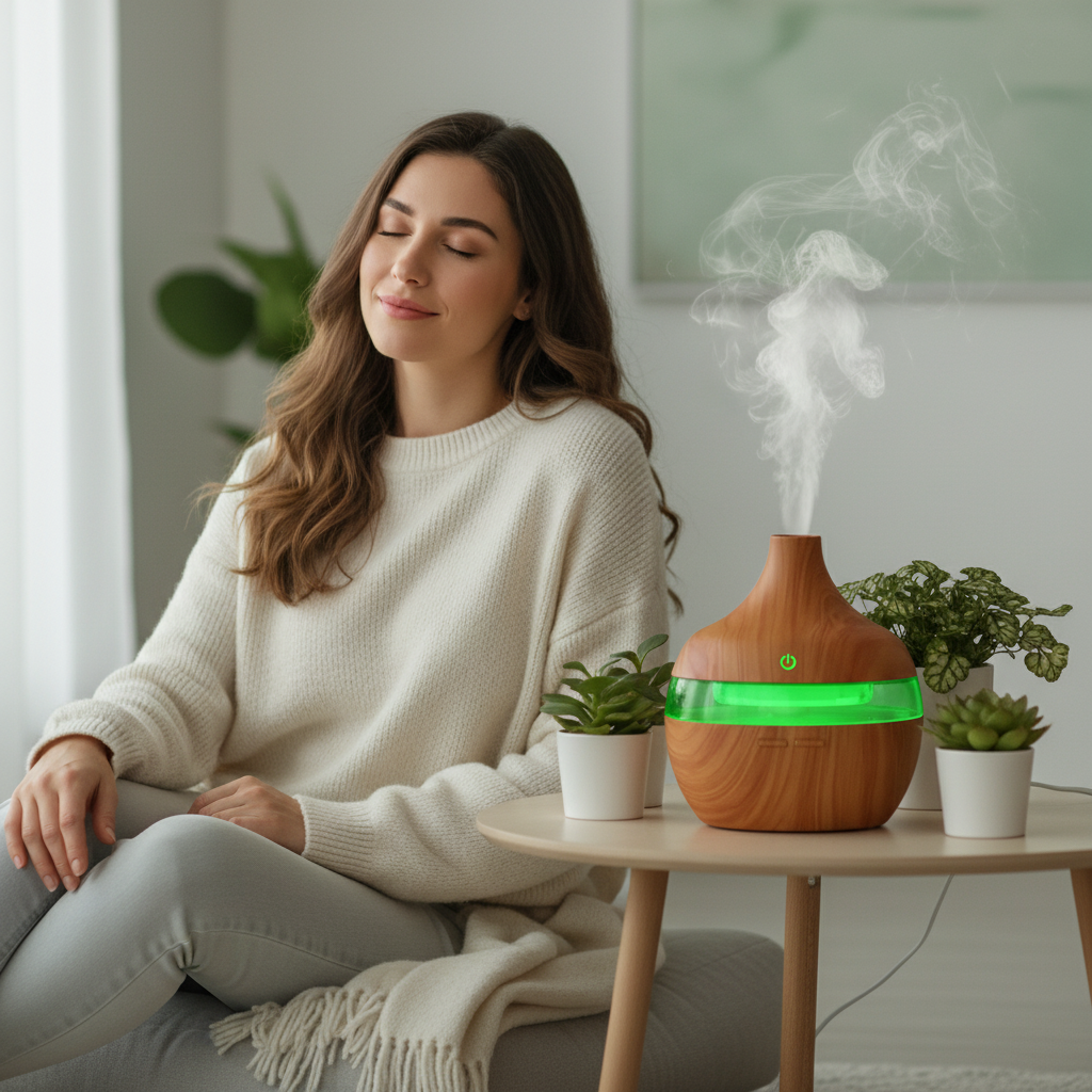 Realistic hero with green LED